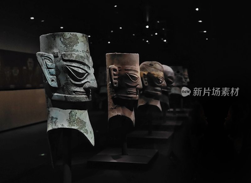 三星堆博物馆的青铜人面具