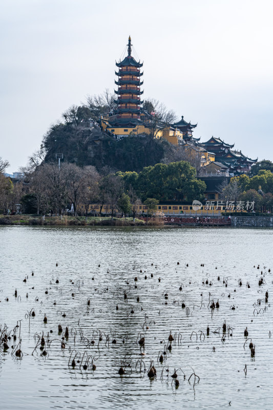 江苏镇江金山寺公园金山寺塔景点景观