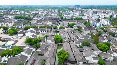 浙江乌镇5A景区航拍图