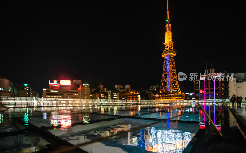 日本爱知县名古屋市名古屋塔夜景