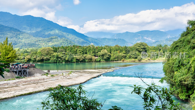 四川都江堰景区旅游综合场景