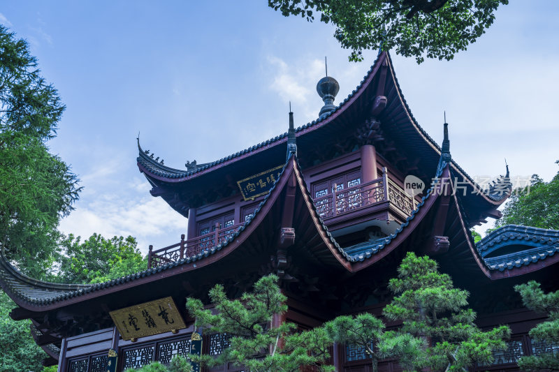 杭州飞来峰永福寺古建筑风光