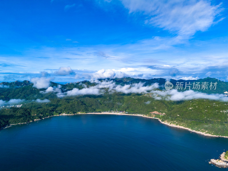 大海岛屿南澳岛云海航拍图