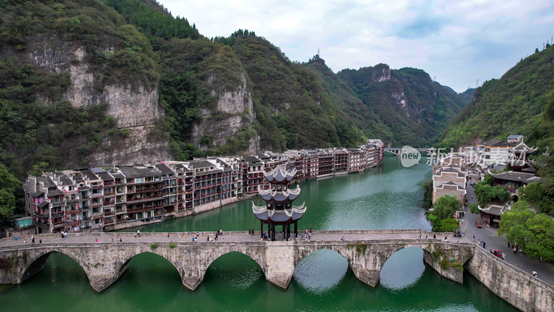 贵州黔东南镇远古镇5A景区航拍