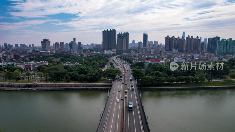 广东东莞城市建设城市大景航拍图