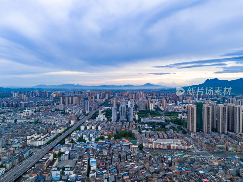 贵港城市建筑航拍图