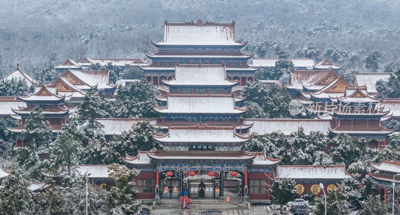 合肥开福禅寺雪景1