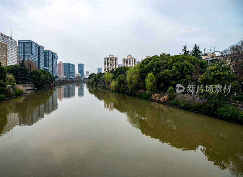 浙江杭州古艮门公园京杭大运河景观