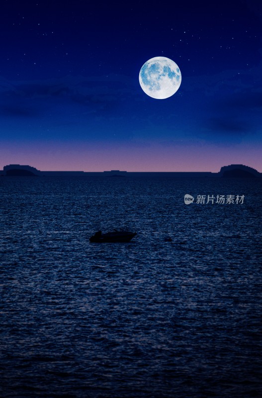 海上月夜景象