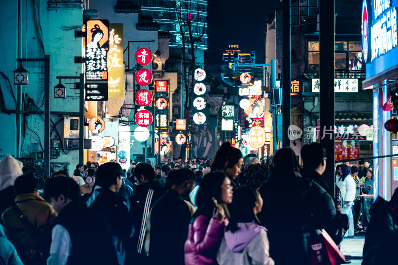 太平老街牌坊夜景特写