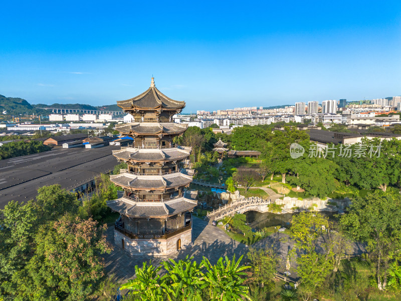 四川宜宾五粮液旅游景区航拍