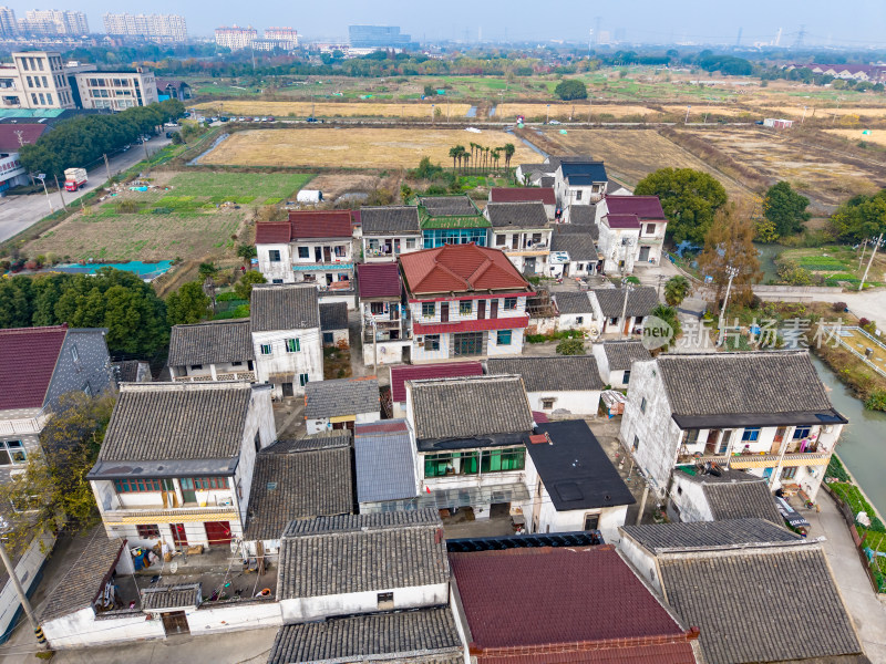 苏州农村房屋建筑航拍图