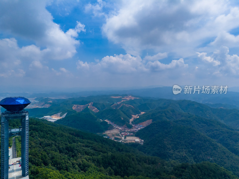 广西梧州白云山景区航拍图