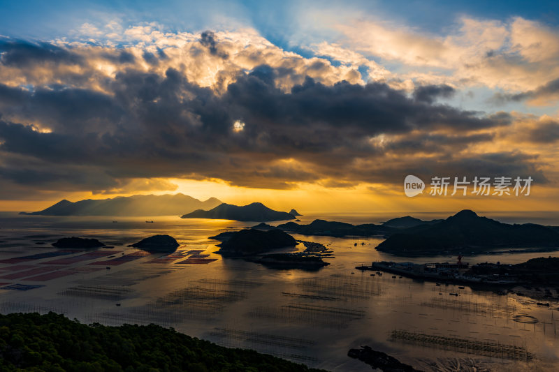 霞浦日出花竹