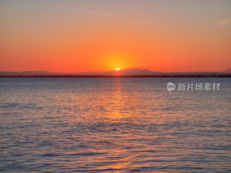海上日落自然风光景象