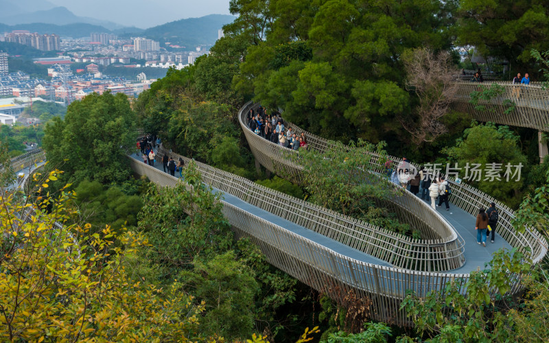 福州福道城市空中步道及周边景观