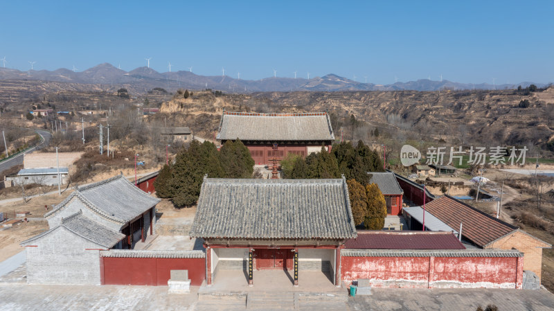 山西省国宝文物建筑清凉寺航拍