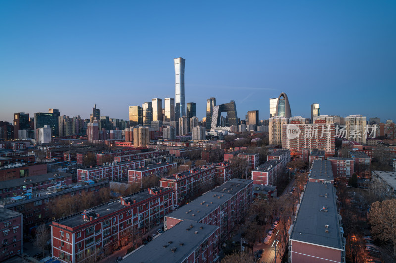 北京城市风光鸟瞰全景