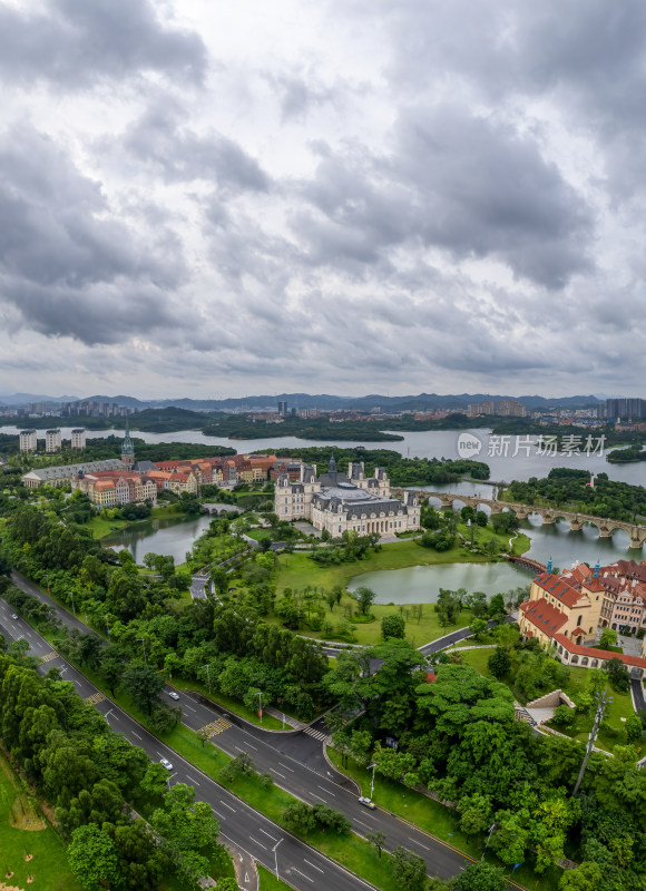 东莞松山湖景区航拍