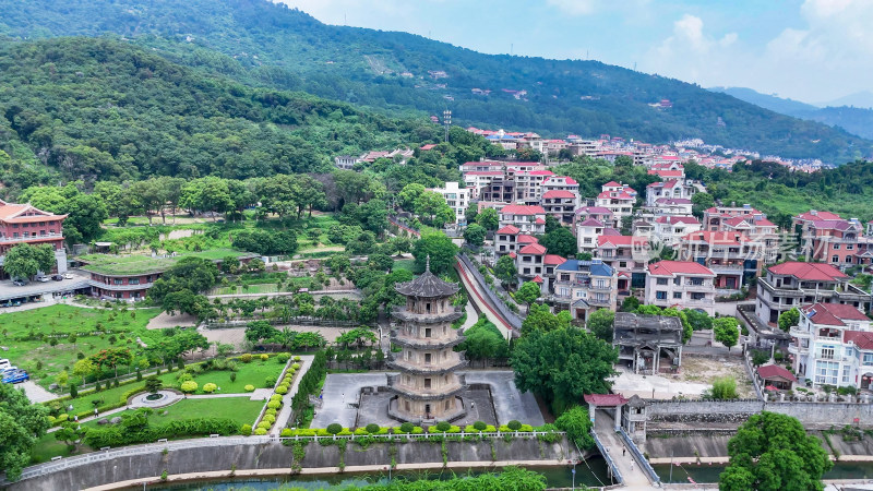 福建莆田南山广化寺释迦文佛塔航拍