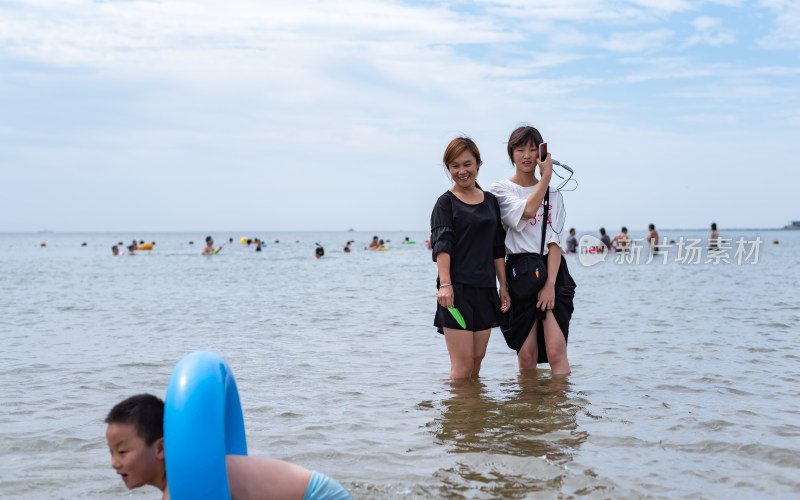 秦皇岛南戴河景区海边海滨海滩