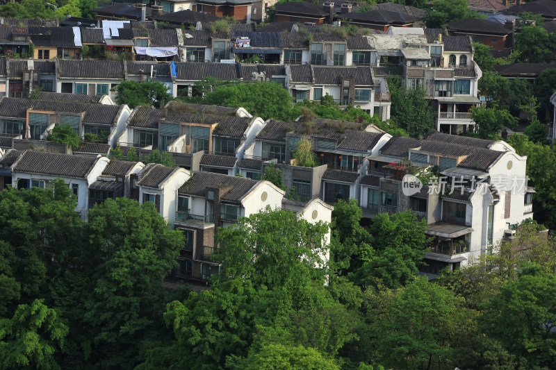 四川省成都市温江区城市建筑风光