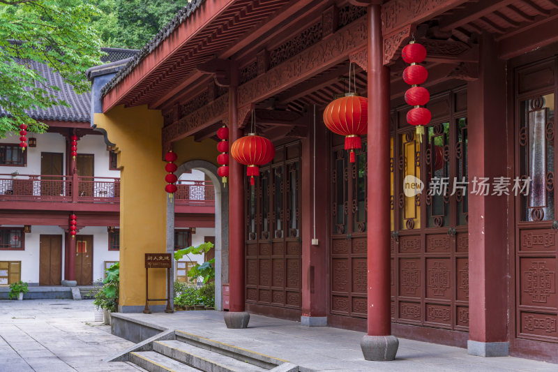 杭州西湖三天竺法镜寺古建筑风景