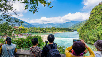 四川都江堰景区旅游综合场景