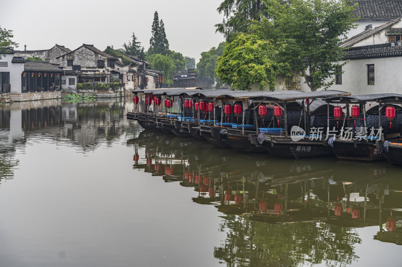 浙江嘉兴西塘古镇江南水乡风景