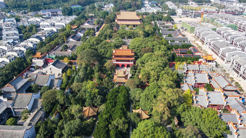 航拍南岳大庙5A景区历史文化建筑