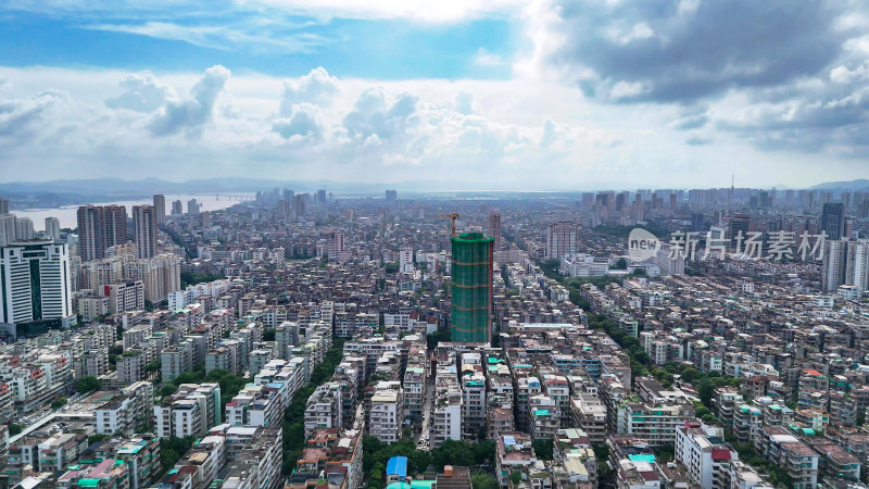 广东汕头城市建设城市大景航拍