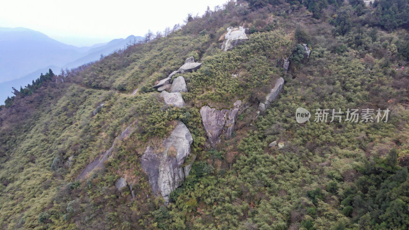 航拍南岳衡山奇石