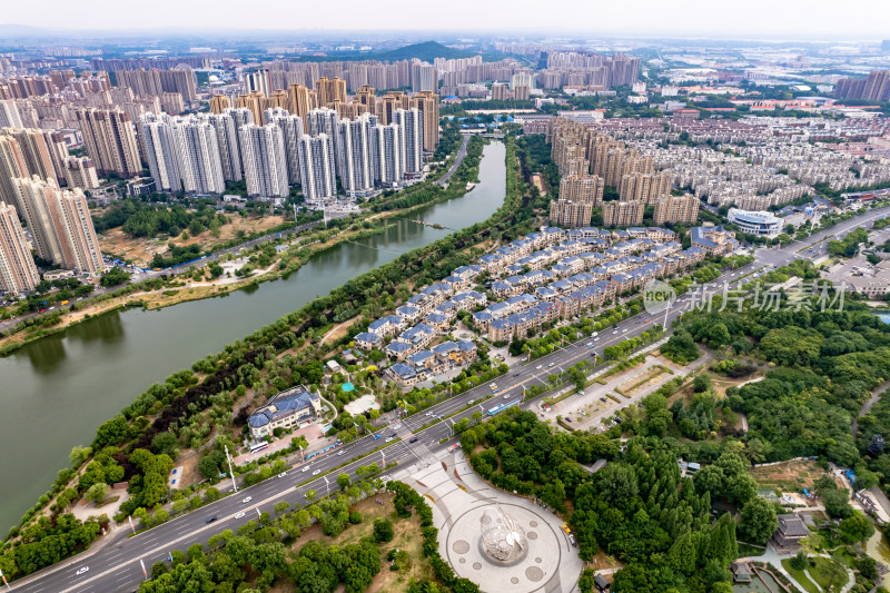 蚌埠城市建设航拍图