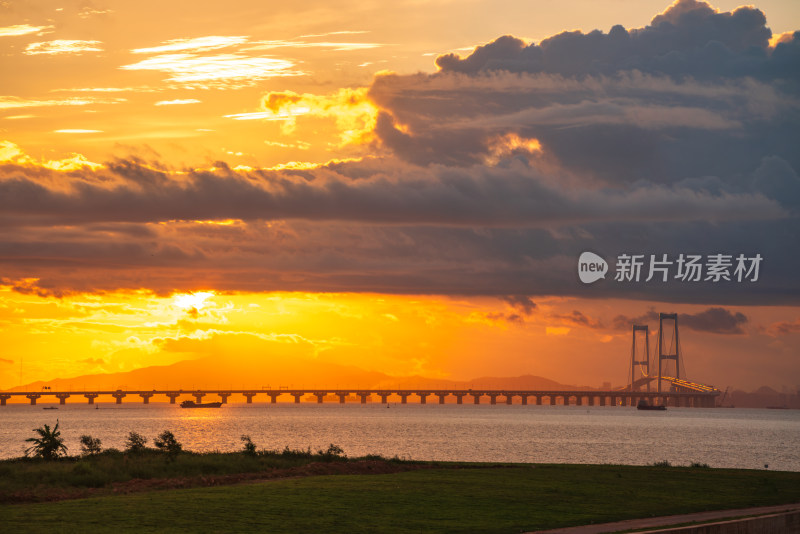 深中通道马鞍岛日出风光