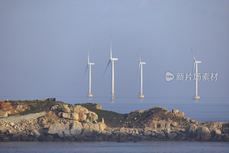 福建平潭海上风车景观