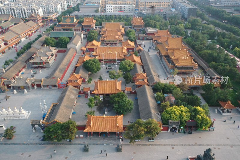 航拍内蒙古呼和浩特玉泉区大召寺