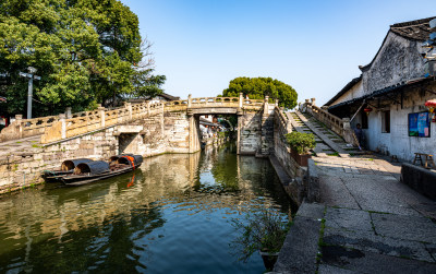 浙江绍兴八字桥街区水乡民居景观