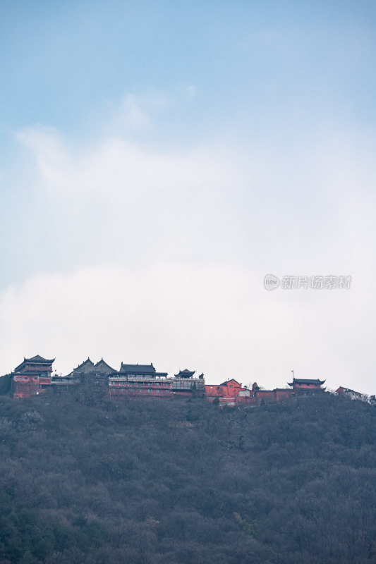 江苏镇江句容茅山风景区秋冬景观