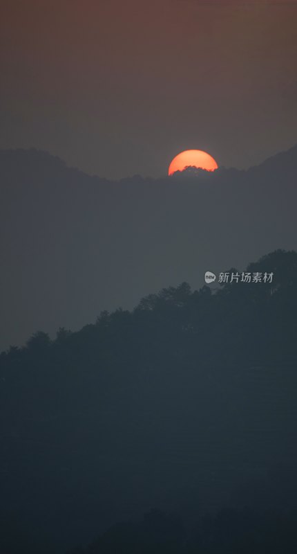 杭州西湖太子湾九曜山日落景观