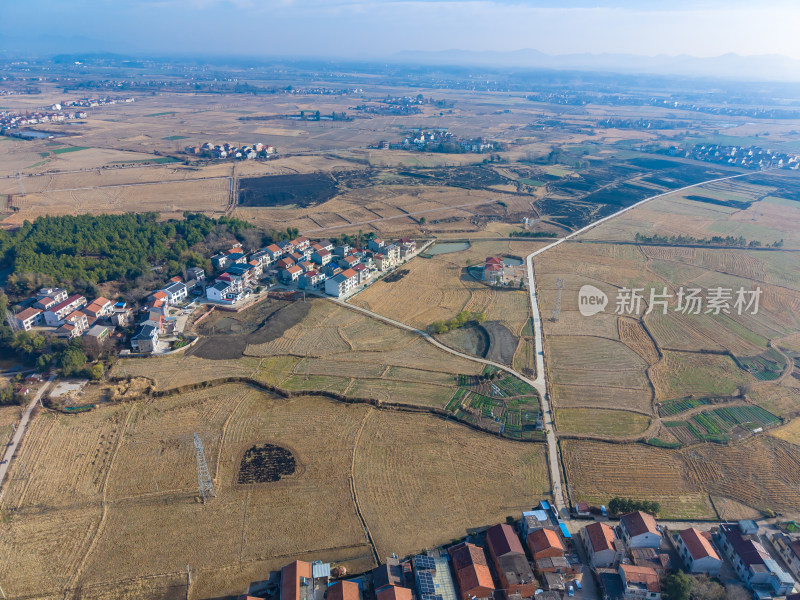 乡村田园风光航拍全景