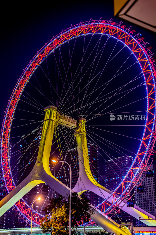 天津之眼摩天轮夜景