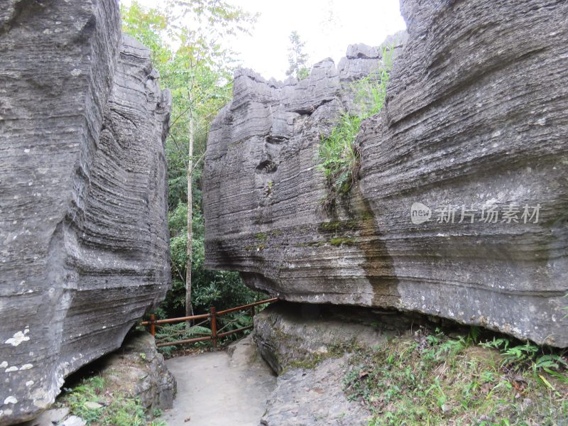 湖北恩施梭布垭石林旅游风光