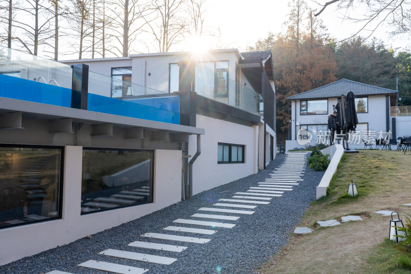 新中式禅意民宿室内外景色