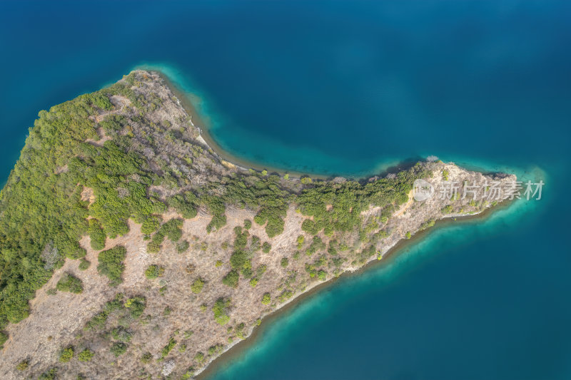 云南丽江泸沽湖摩梭族美景高空航拍