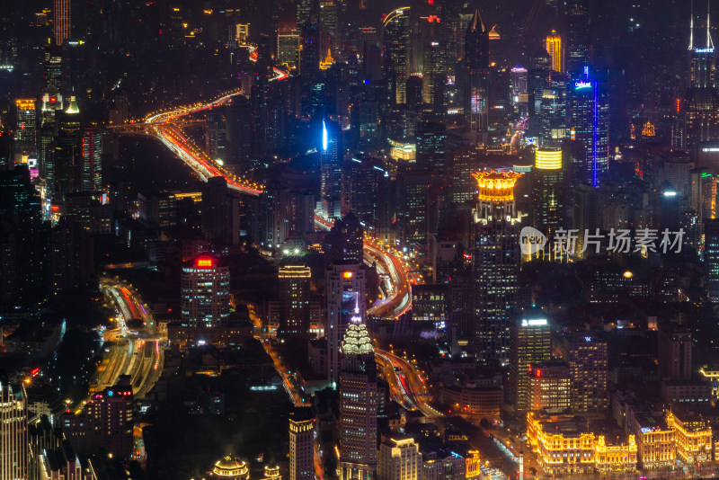 上海市城市建筑夜景