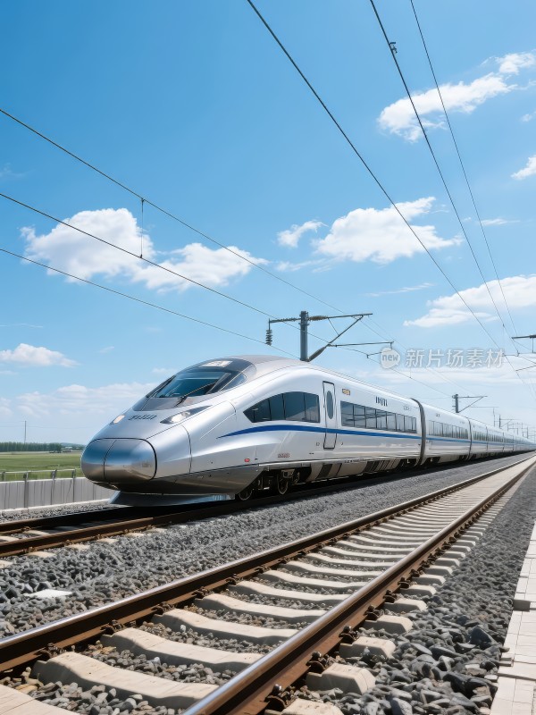 行驶中的高铁列车