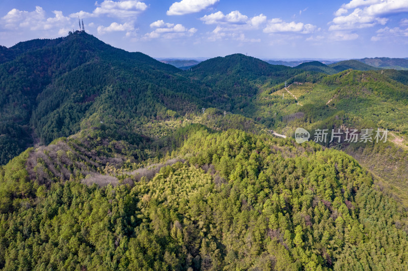 山川丘陵巍峨大山自然风景航拍