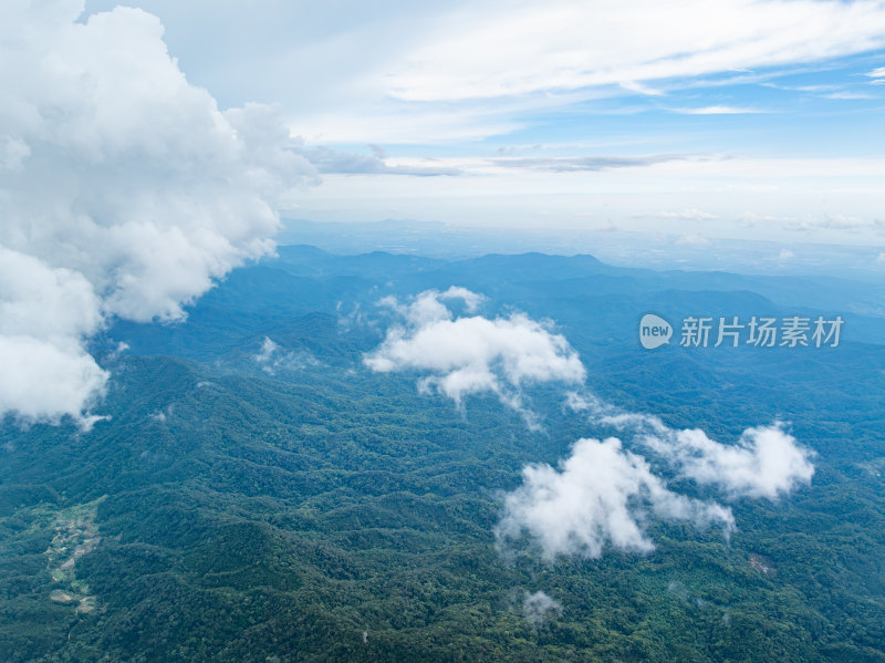 航拍海南乐东县尖峰岭国家森林公园云海