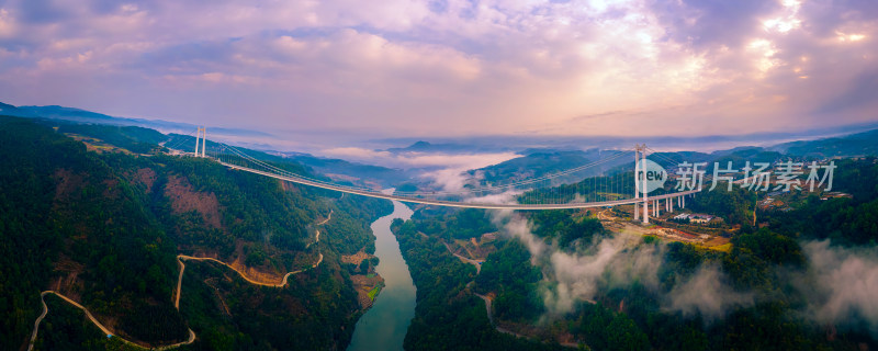 龙川江上龙江大桥全景