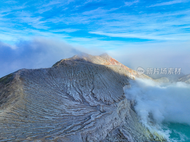 航拍下的印尼伊真火山